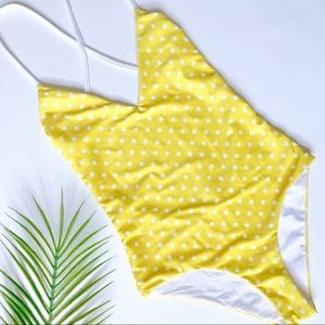 Lolli Swim One Piece, Yellow Polka Dot